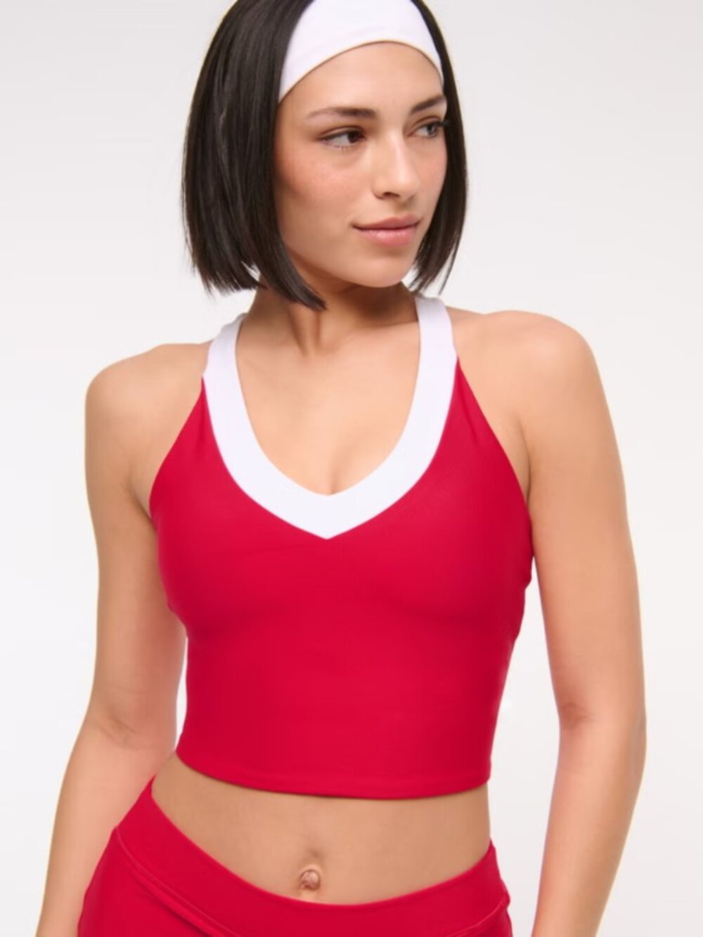 โค๏ธโจ Abercrombie YPB sculptLUX Racerback V-Neck Tank โ NWT โจโค๏ธ - Picture 3 of 6